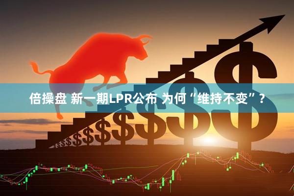 倍操盘 新一期LPR公布 为何“维持不变”？