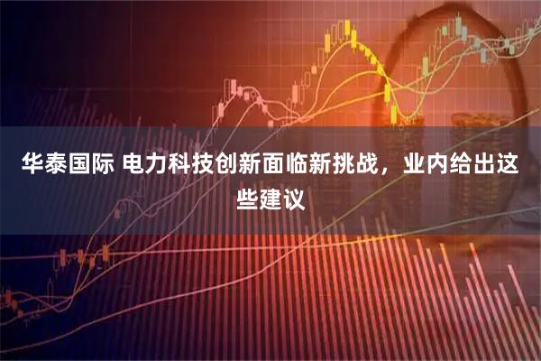 华泰国际 电力科技创新面临新挑战，业内给出这些建议