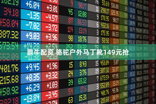 鼎牛配资 骆驼户外马丁靴149元抢